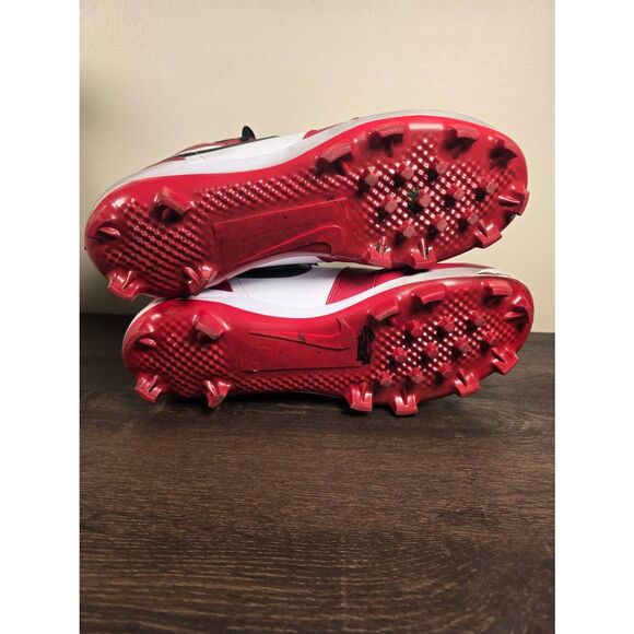 Size 13 Nike Air Jordan 1 Retro Red Black Men's Baseball Cleats AV5354 611 - Picture 8 of 8